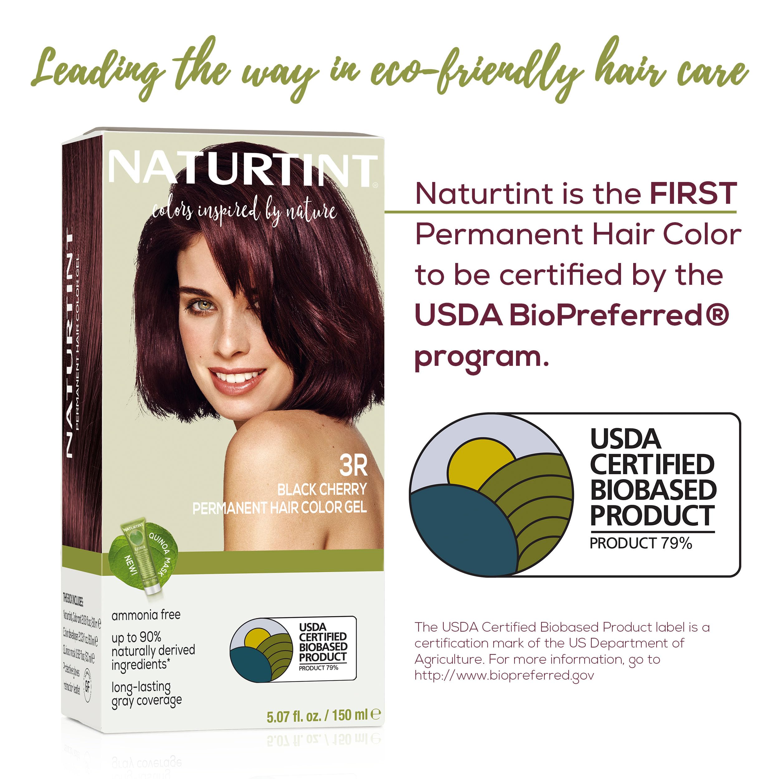 Naturtint 3R Black Cherry application steps guide users through at-home coloring.