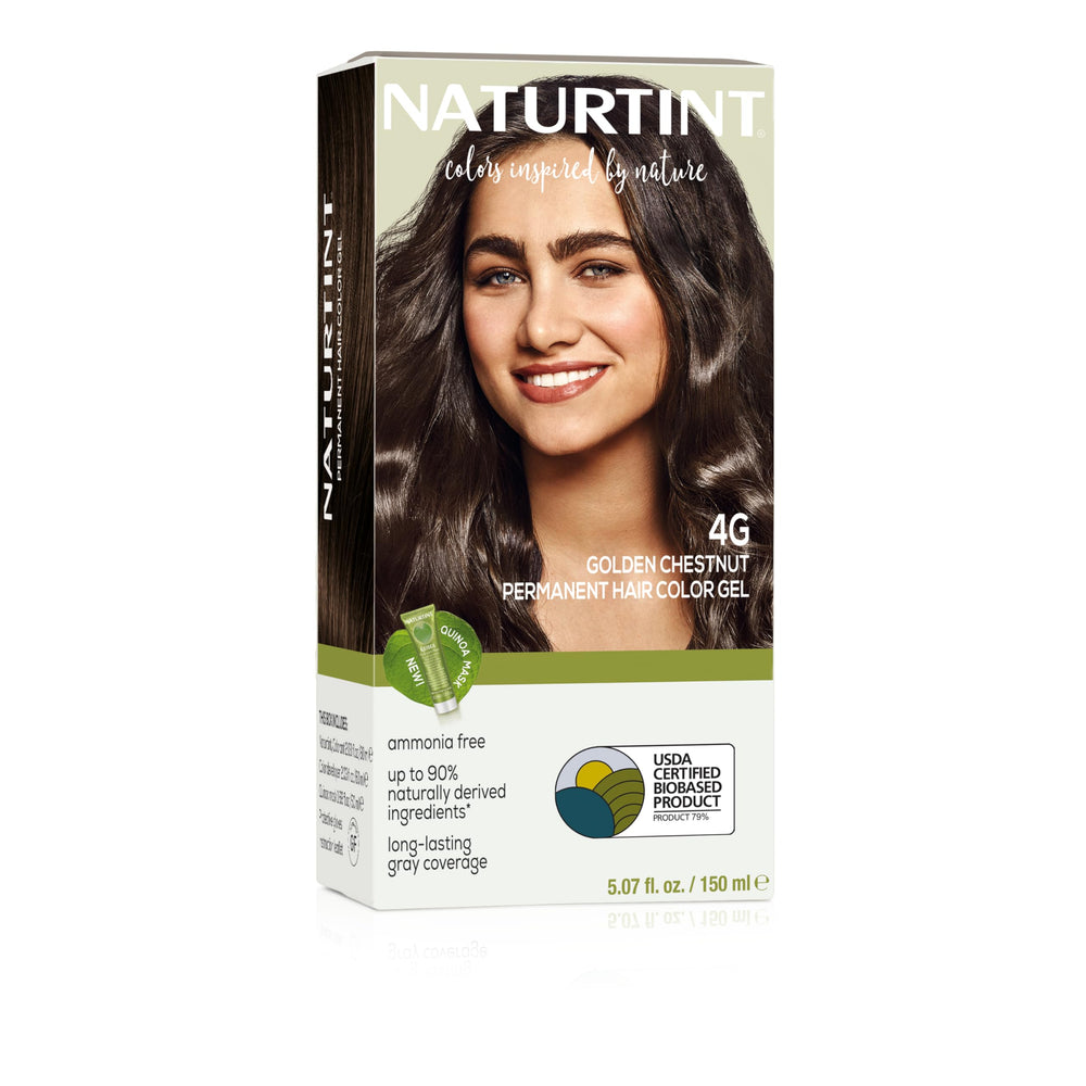 Naturtint 4G Golden Chestnut pack shot showing ammonia-free, vegan color.