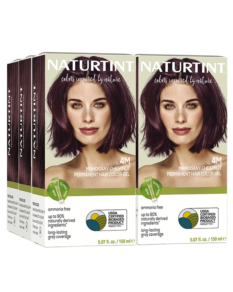 Naturtint 4M Mahogany Chestnut 6-pack box for at-home salon-quality color you can trust.