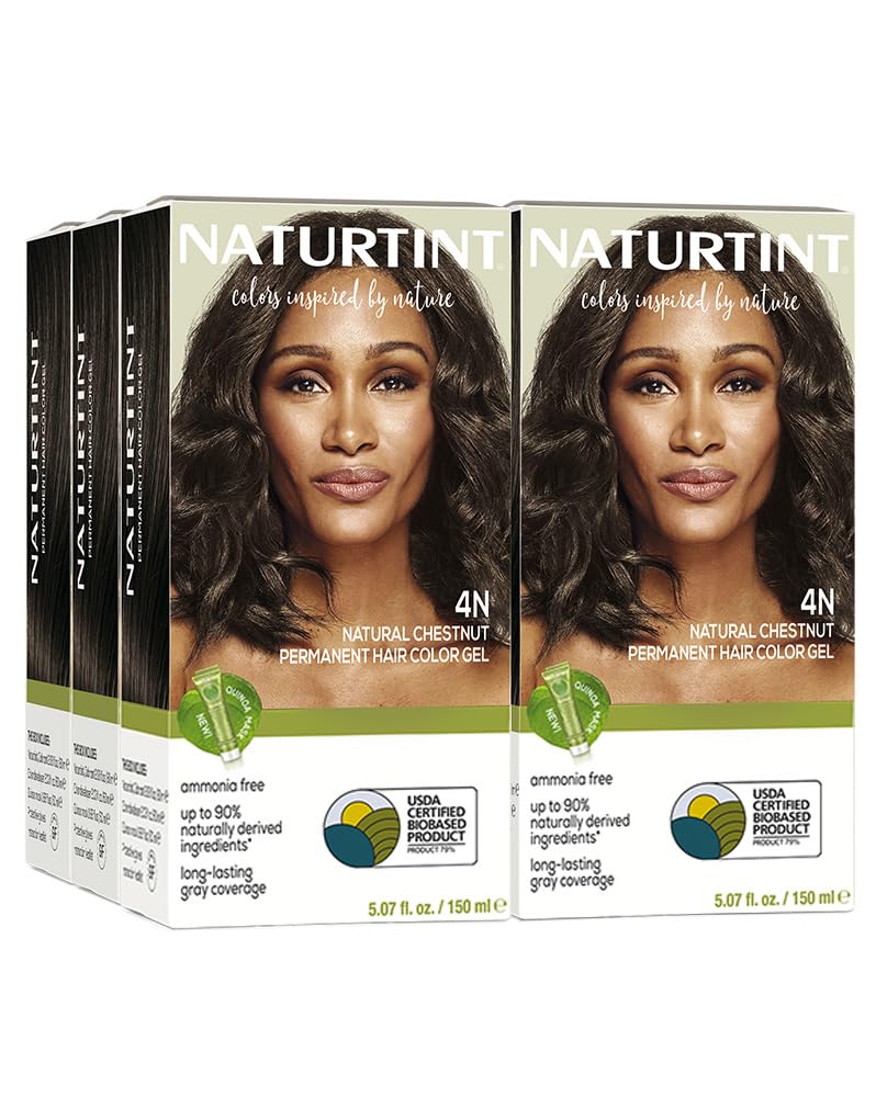 Naturtint 4N Natural Chestnut packaging highlights plant-based color.