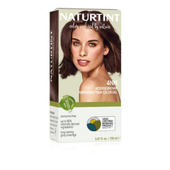 Naturtint 4NM Intense Brown packaging showcases vegan, ammonia-free color for at-home coloring.