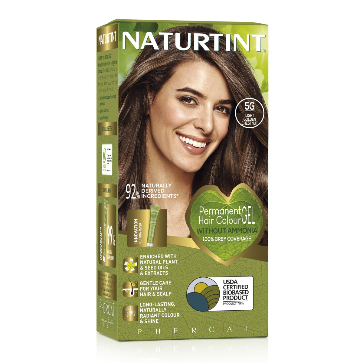 Naturtint 5G box shows light golden chestnut shade for natural home-coloring