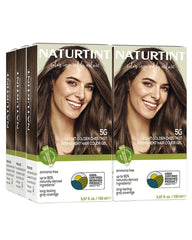 Naturtint 5G Light Golden Chestnut pack-6 shows convenient home color kit with lasting results.