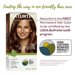 Naturtint 5GC Deep Cinnamon Chestnut hair result with natural warm tones