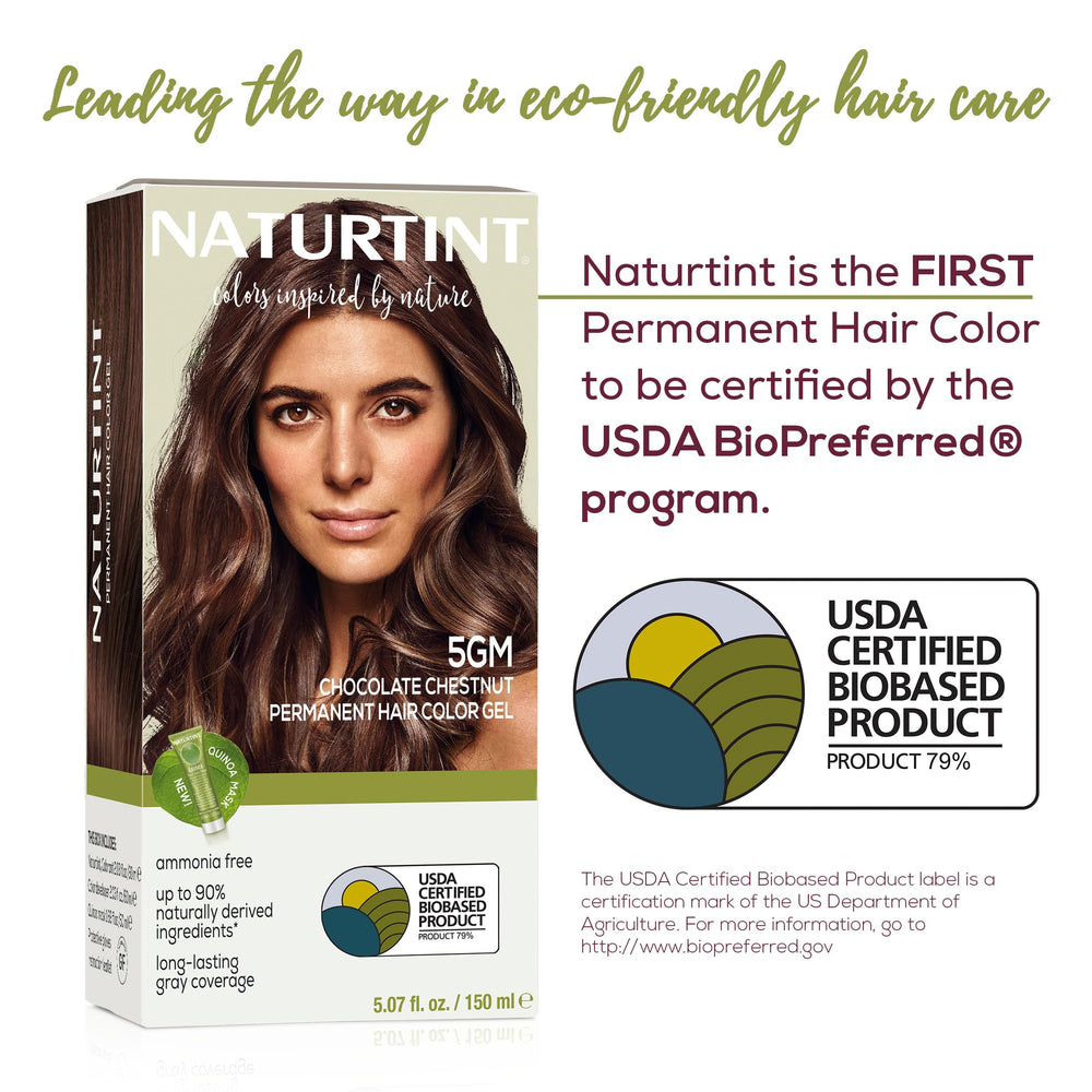 Naturtint 5GM Chocolate Chestnut color mix demonstrates natural looking shade results