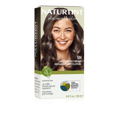 Naturtint 5N light chestnut brown permanent color bottle for natural gray coverage.