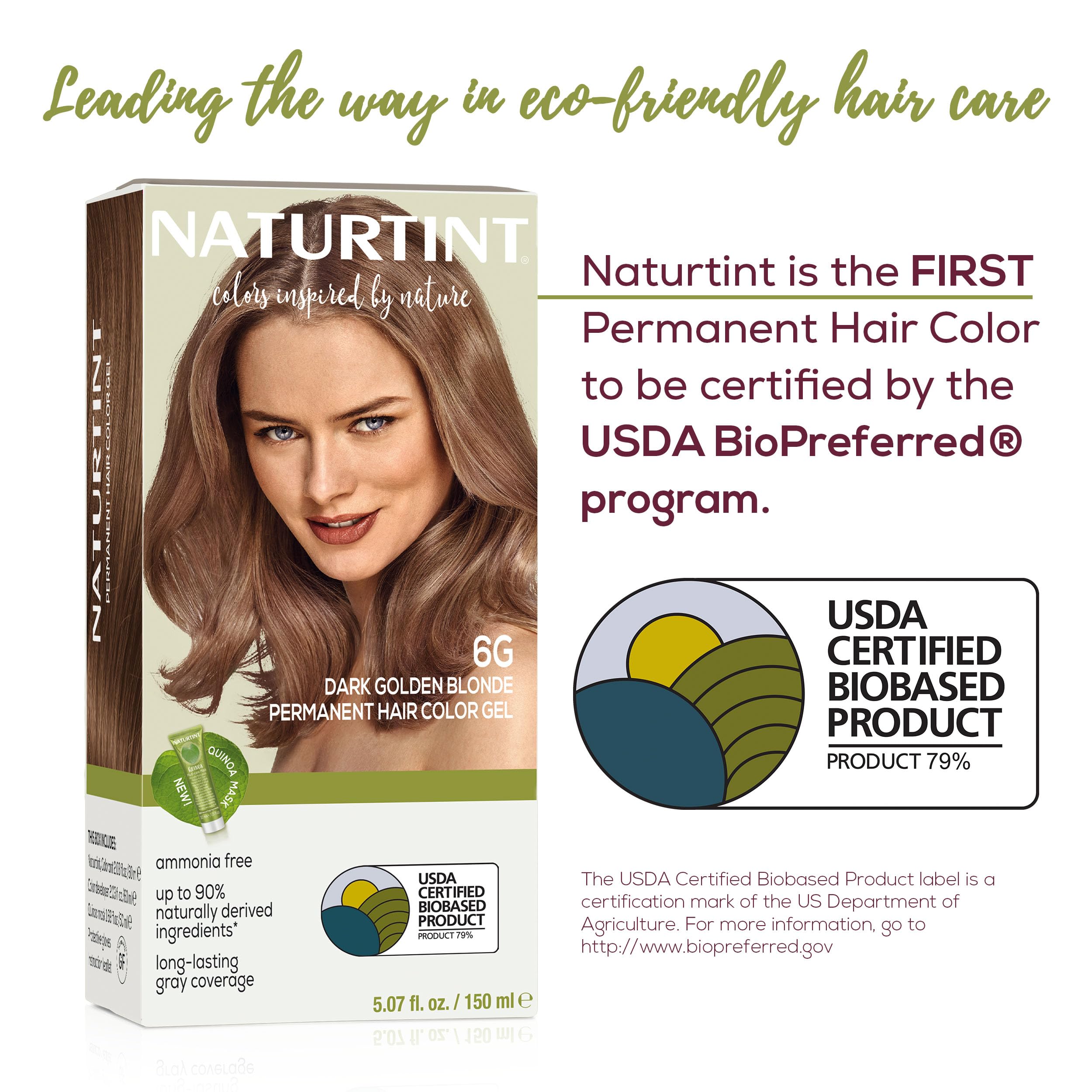Naturtint 6G application process demonstrates easy and even color at home.
