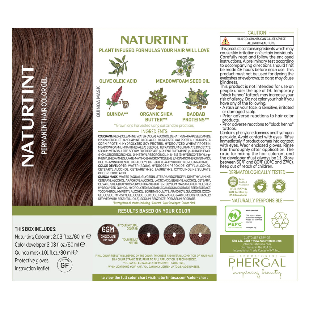 Naturtint 6GM hair color application on head proves even coverage and lasting color