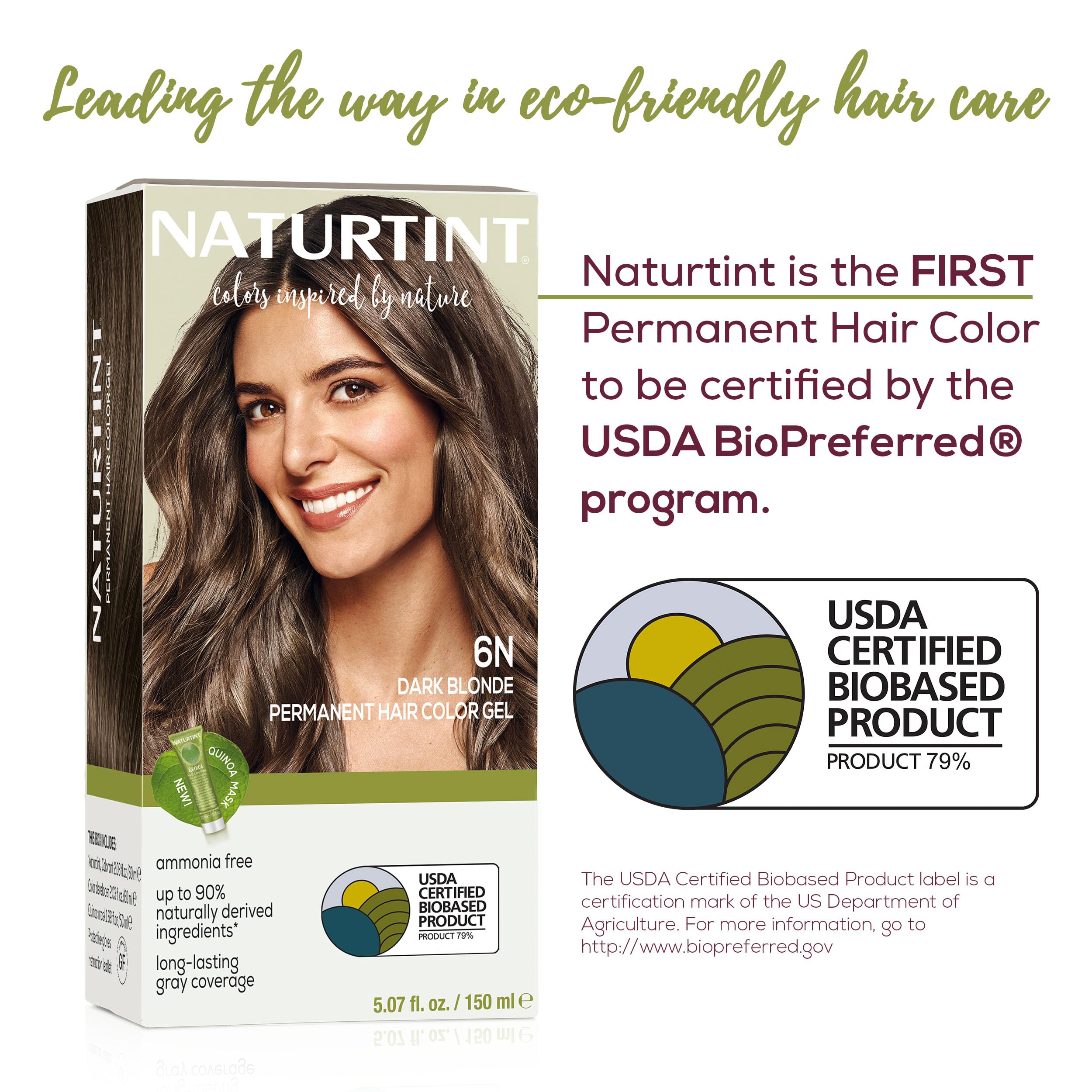 Naturtint 6N mixing scene highlights easy, mess-free at-home color creation.