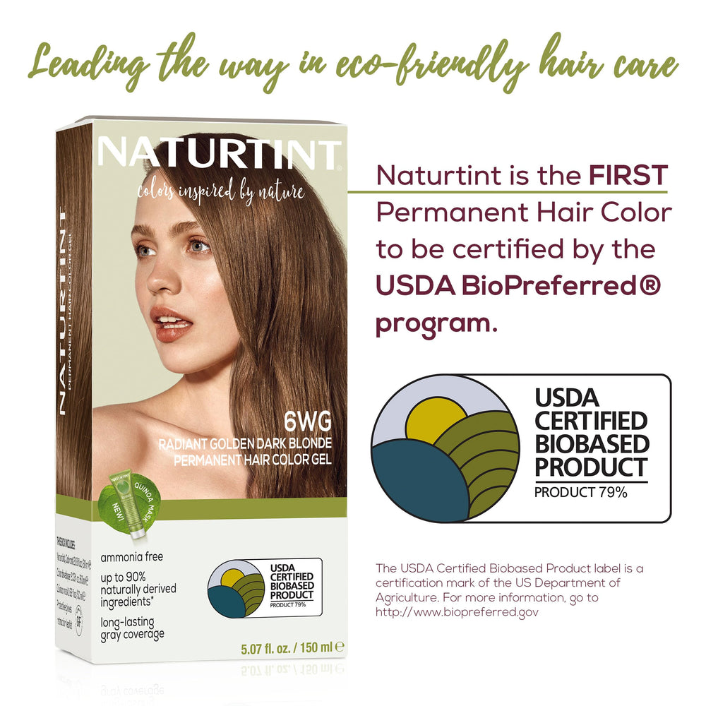 Naturtint 6WG after color showing rich gray coverage and shine.