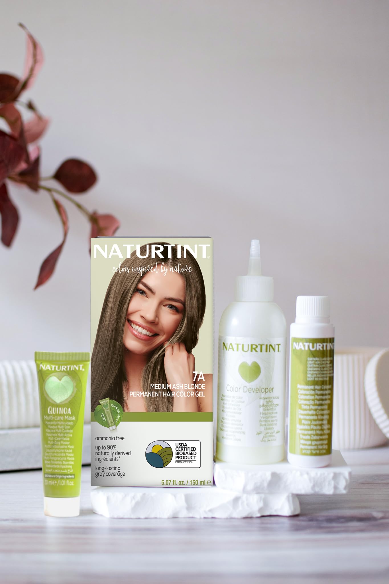 Naturtint 7A medium ash blonde creamy texture supports smooth, even coverage.