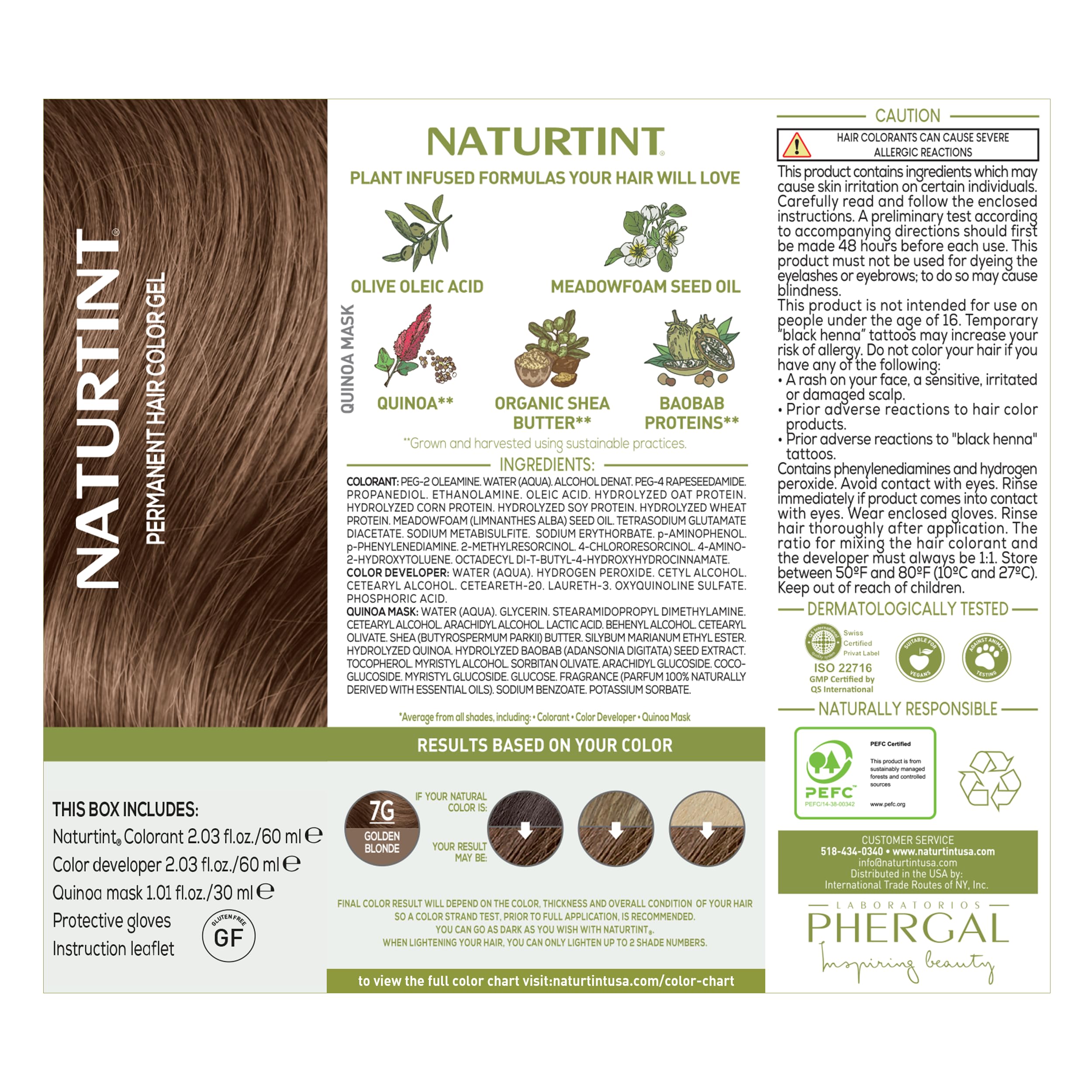 Naturtint 7G Golden Blonde mixing bowl with color formula ready