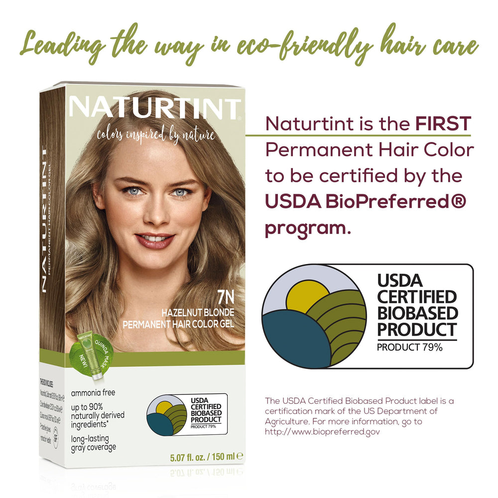 Naturtint 7N Hazelnut Blonde color-mixing setup for shade preparation