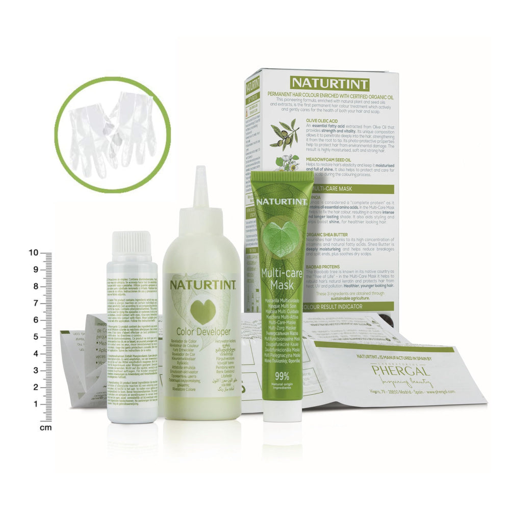 Naturtint 8C Copper Blonde step-by-step application demonstrates easy at-home coloring.