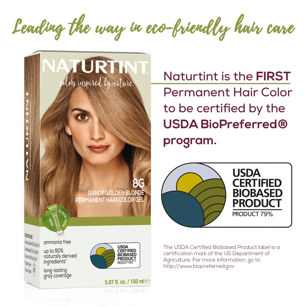 Naturtint 8G Sandy Golden Blonde application brush showcases smooth, even color application.