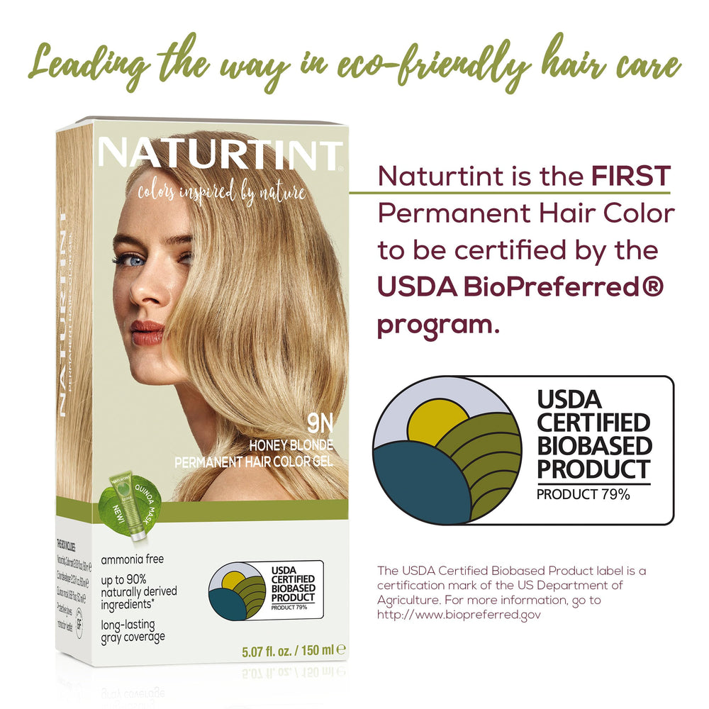 Naturtint 9N Honey Blonde application process shown for even coverage