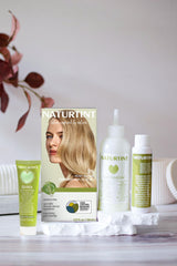 Naturtint 9N Honey Blonde application tools and gloves ready for use