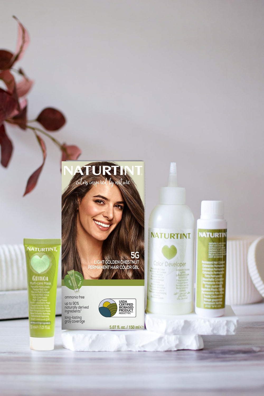 Naturtint ammonia-free-formula highlights a gentler at-home color experience.