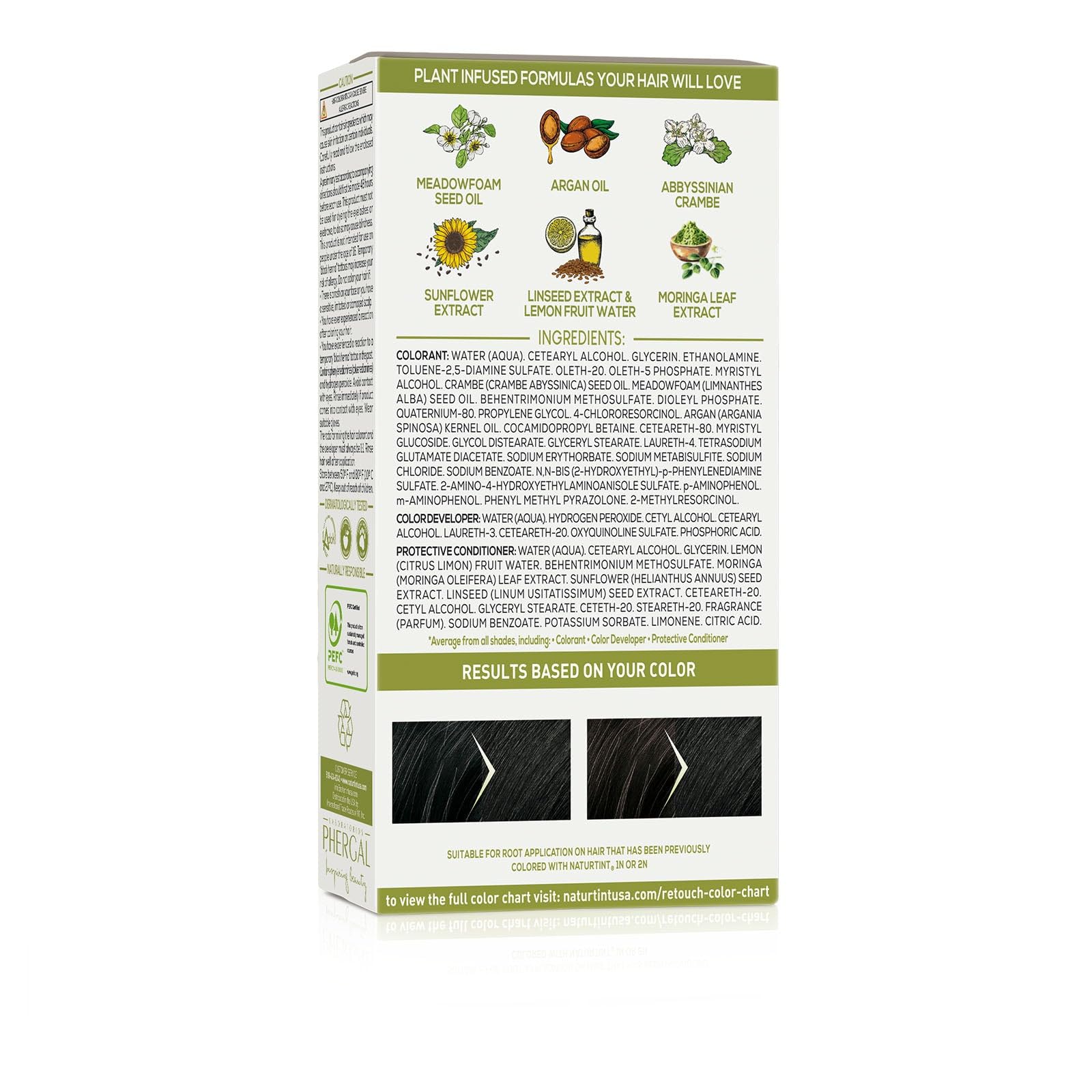 Naturtint Black Root Retouch packaging highlights ammonia-free and fragrance-free formula