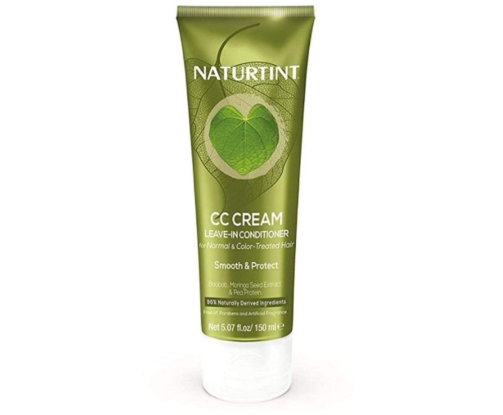Naturtint Color Care Leave-In Conditioner bottle protects color and eases detangling.