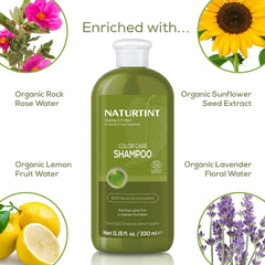 Naturtint Color Care Shampoo with sunflower extract promotes natural cleansing.