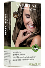 Naturtint Dark Blonde Root Retouch Creme packaging highlights ammonia-free formula for quick gray blending