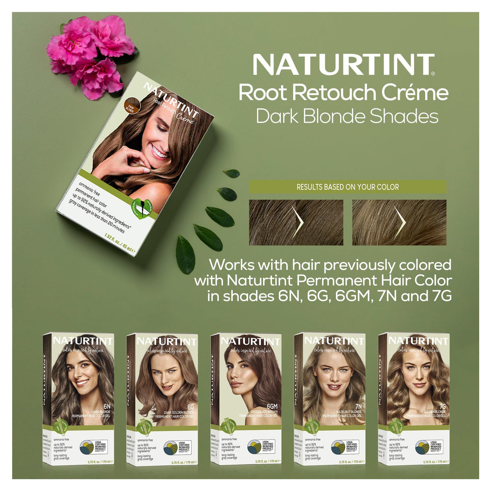 Naturtint Dark Blonde Root Retouch Creme precision brush for precise root application