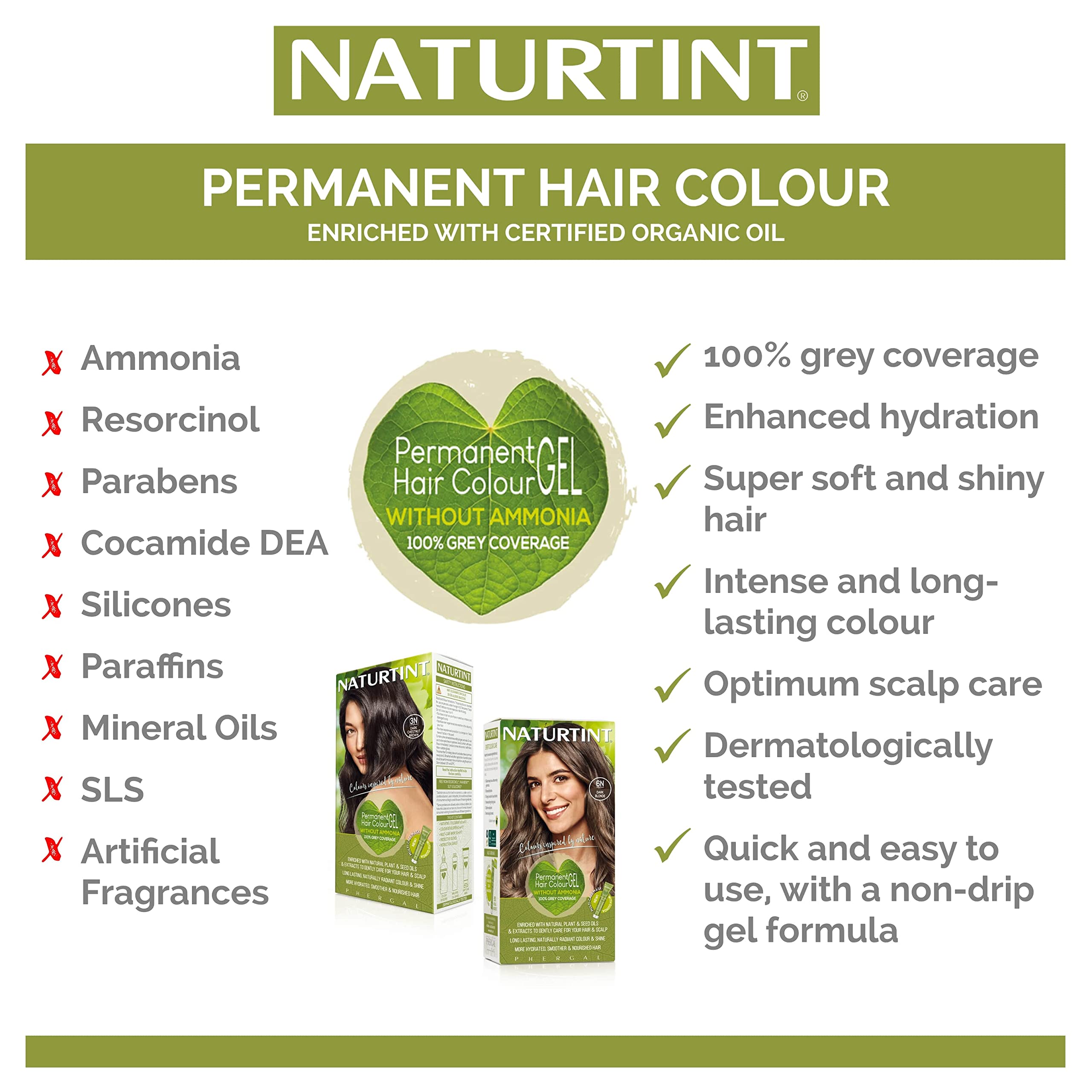 Naturtint long-lasting-color-wear-test shows shade stays true over time.