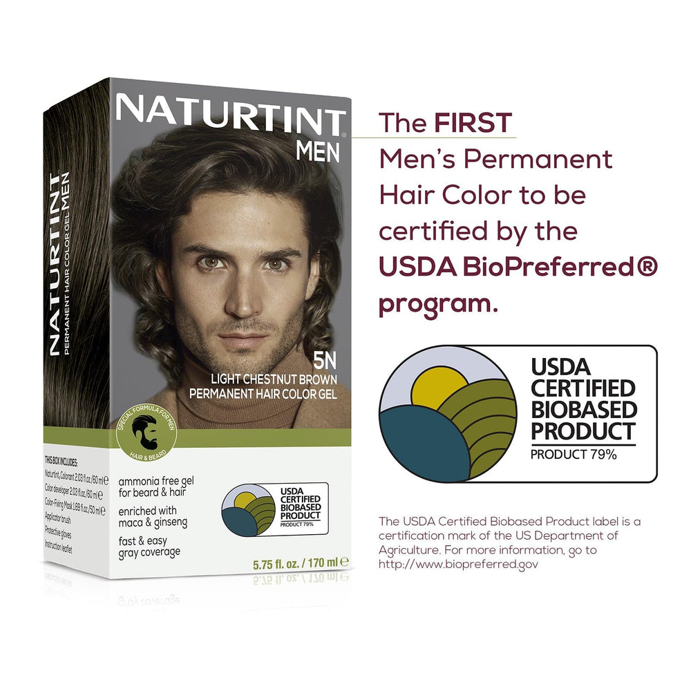 Naturtint packaging displays USDA BioPreferred certification for sustainable formula