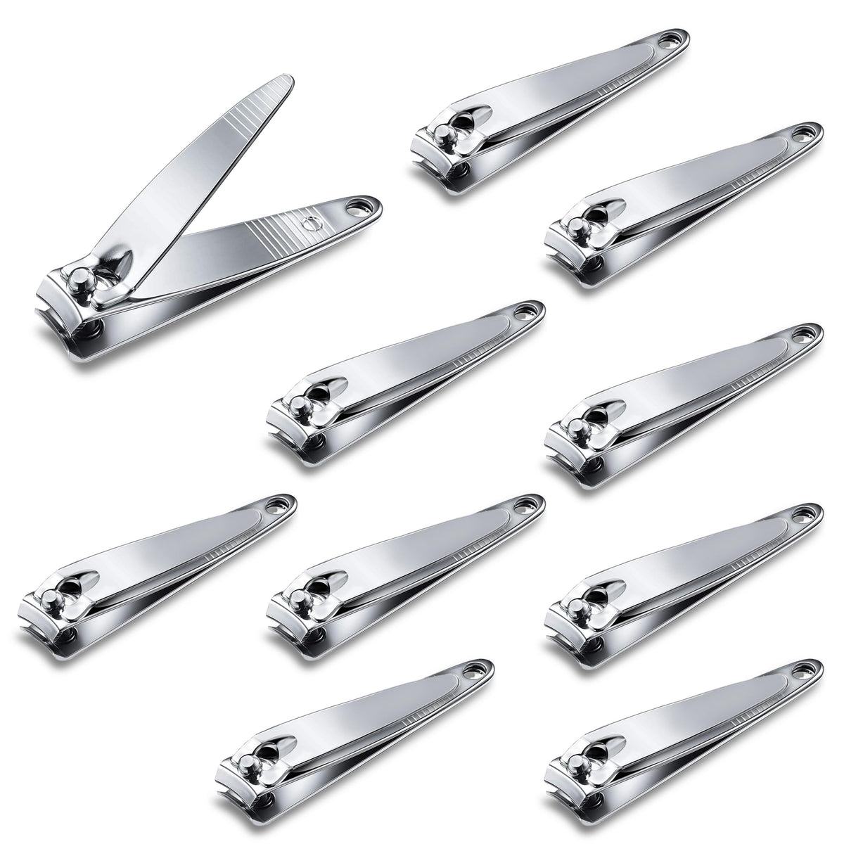 Natzerat nail clippers pack-front view shows bulk stainless steel durability for everyday grooming.