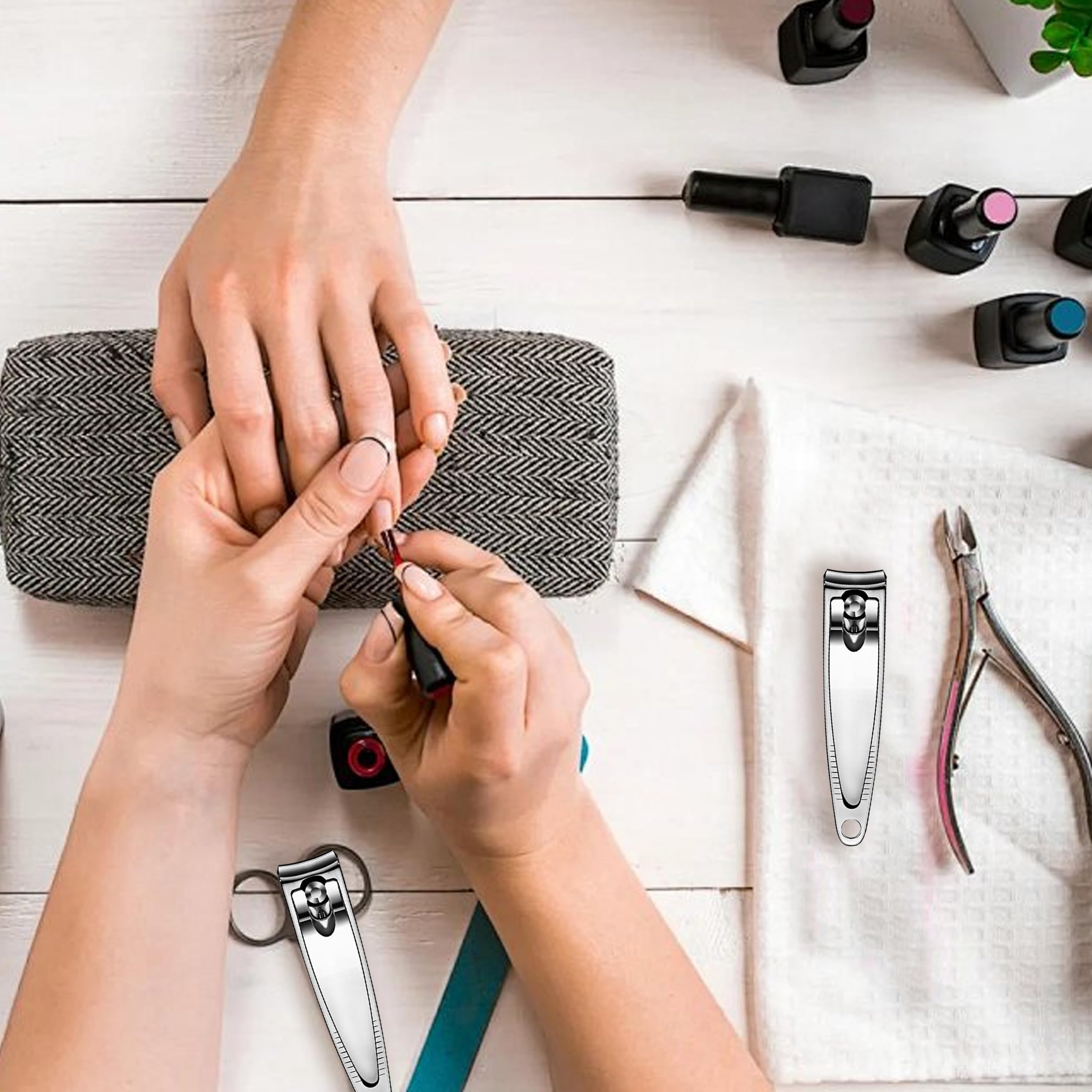 Natzerat nail clippers travel-kit arrangement illustrates convenient bulk supply for homes and offices.