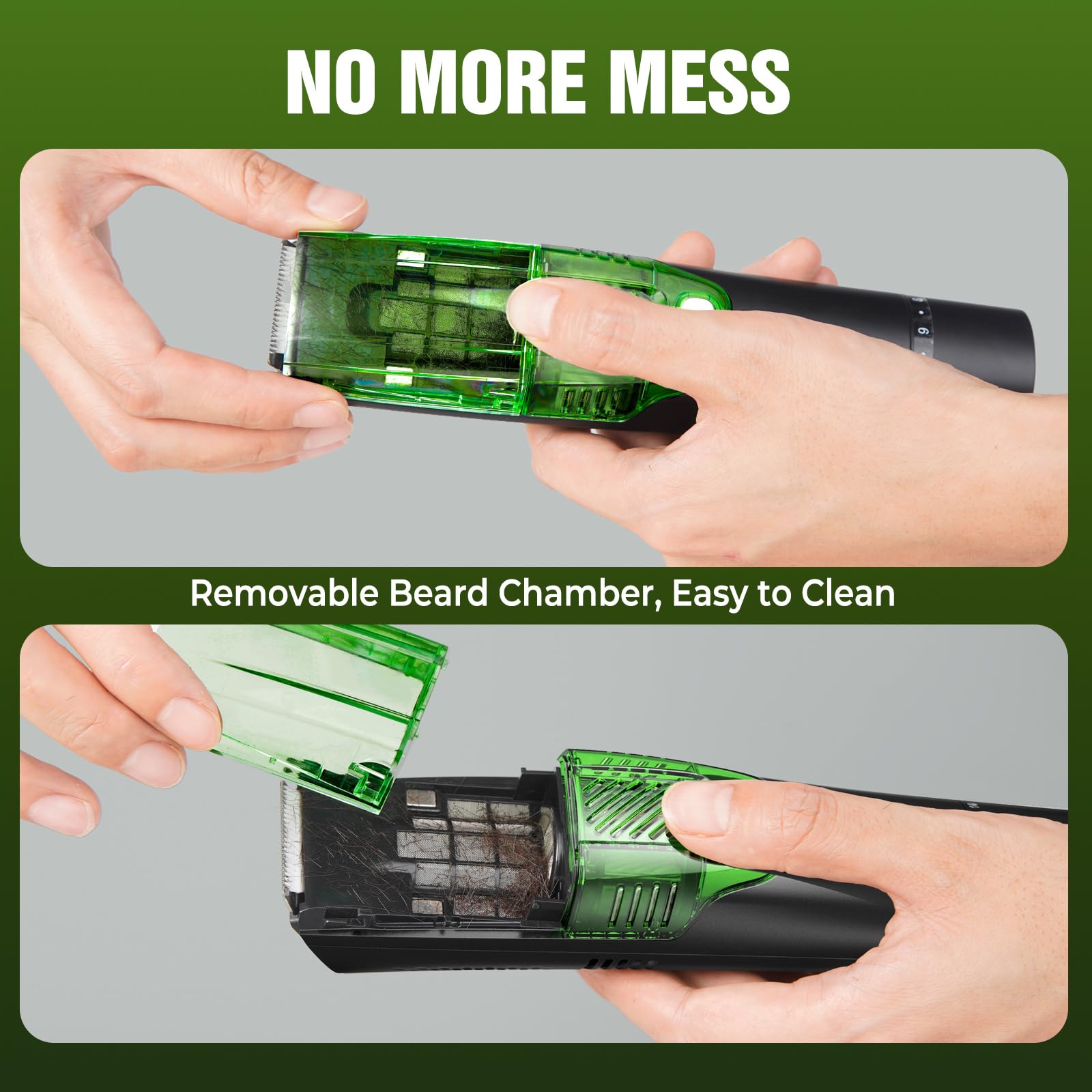 NAUQUOHZ beard-trimmer ergonomic-design comfortable grip for steady trimming