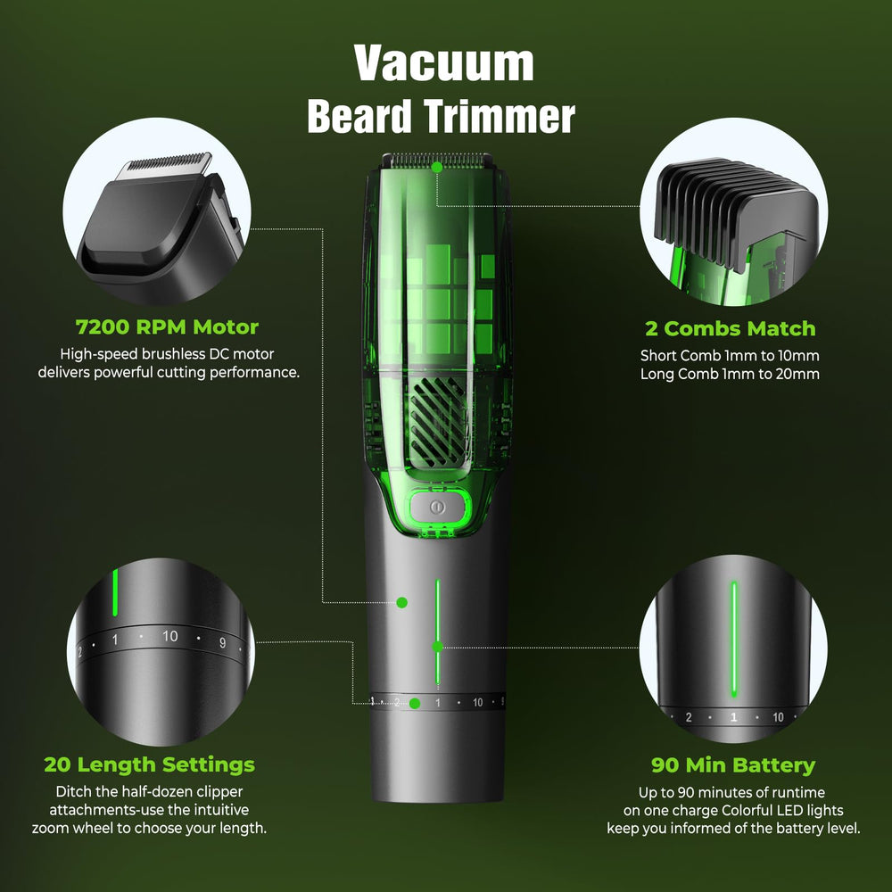 NAUQUOHZ beard-trimmer precision-dial-20-settings enables precise length control