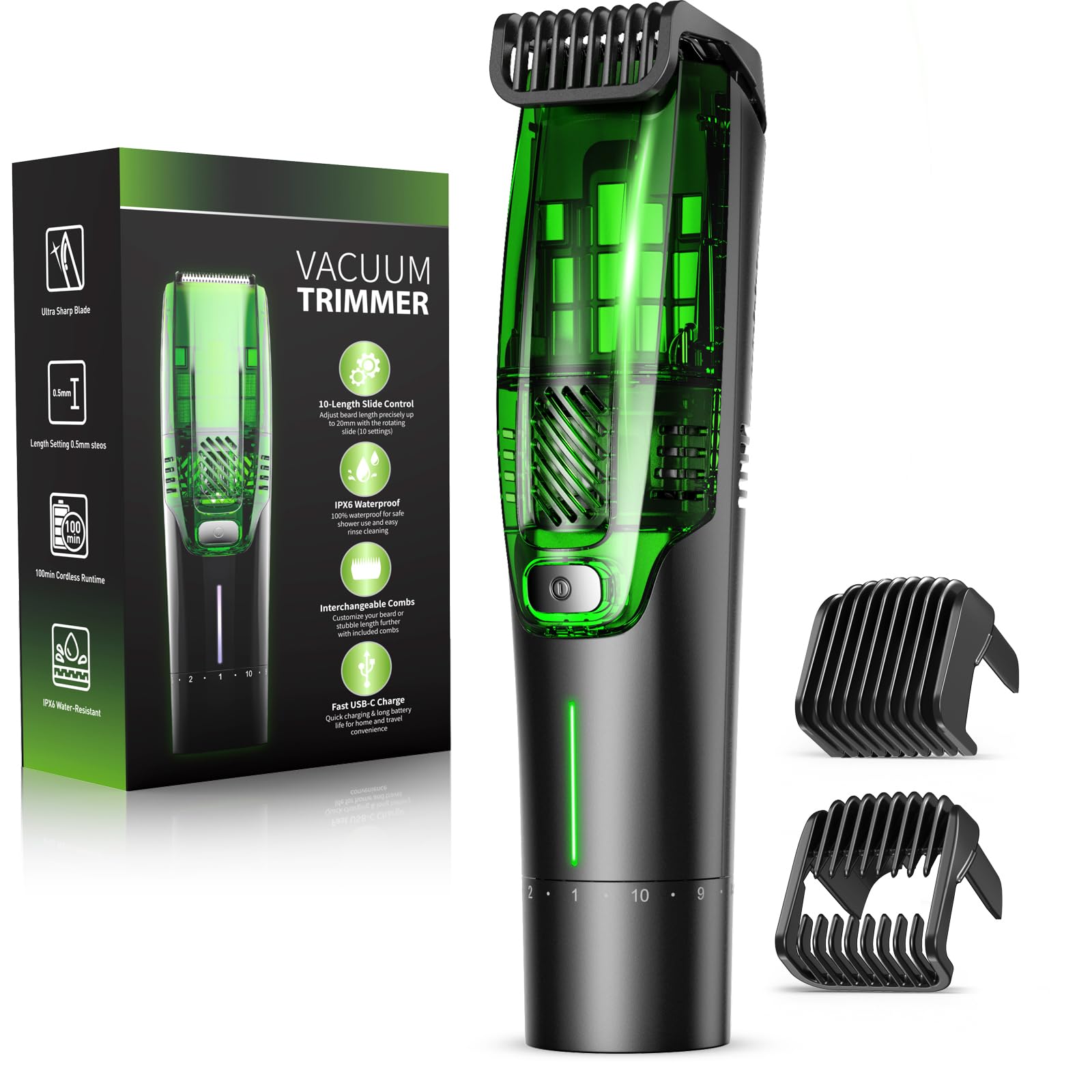NAUQUOHZ beard-trimmer vacuum-hair-capture keeps sinks clean after trimming