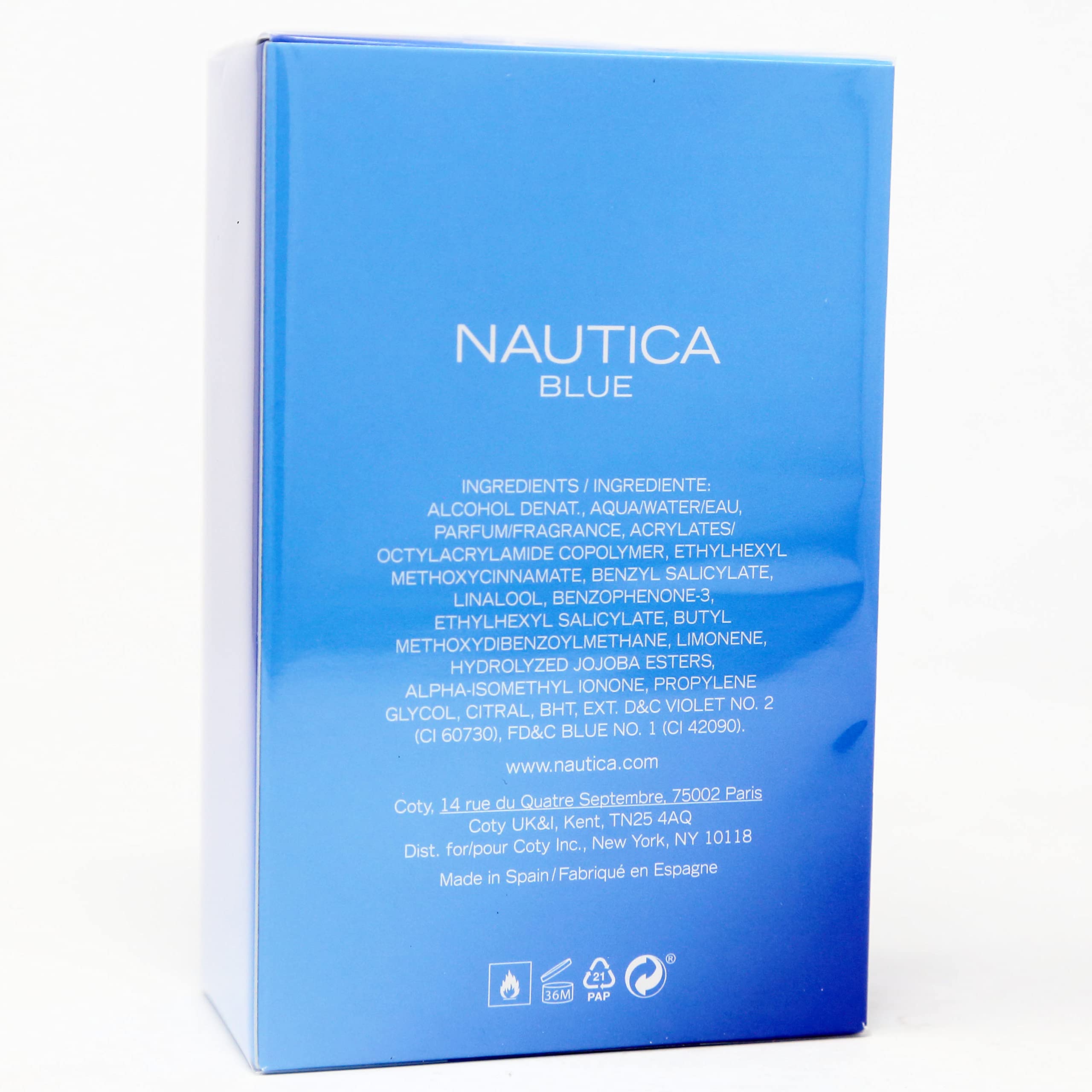 Nautica Blue spray action demonstrates easy application and lasting scent.