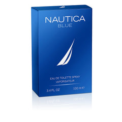Nautica Blue EDT packaging box highlights gift-ready presentation and versatile daytime use.