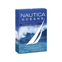 Nautica Oceans bottle base notes emphasize amberwood warmth for evening occasions.