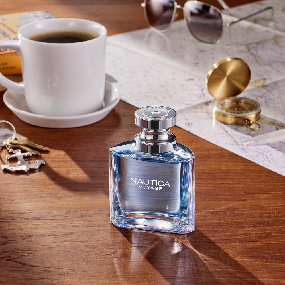 Nautica Voyage musk and amber finish conveys warmth and subtle projection