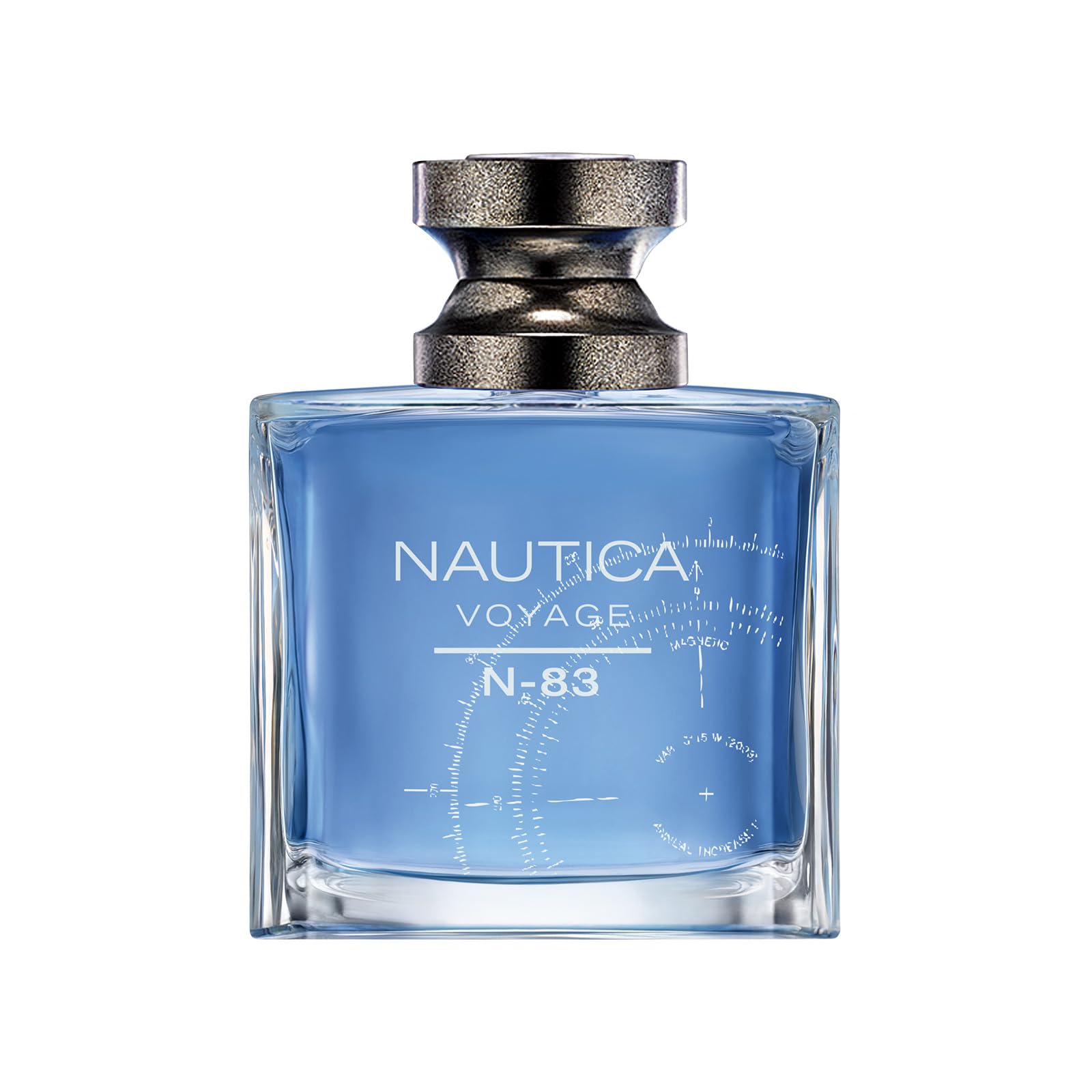 Nautica Voyage N83 bottle front showcases an aquatic scent with oceanic freshness for everyday wear.