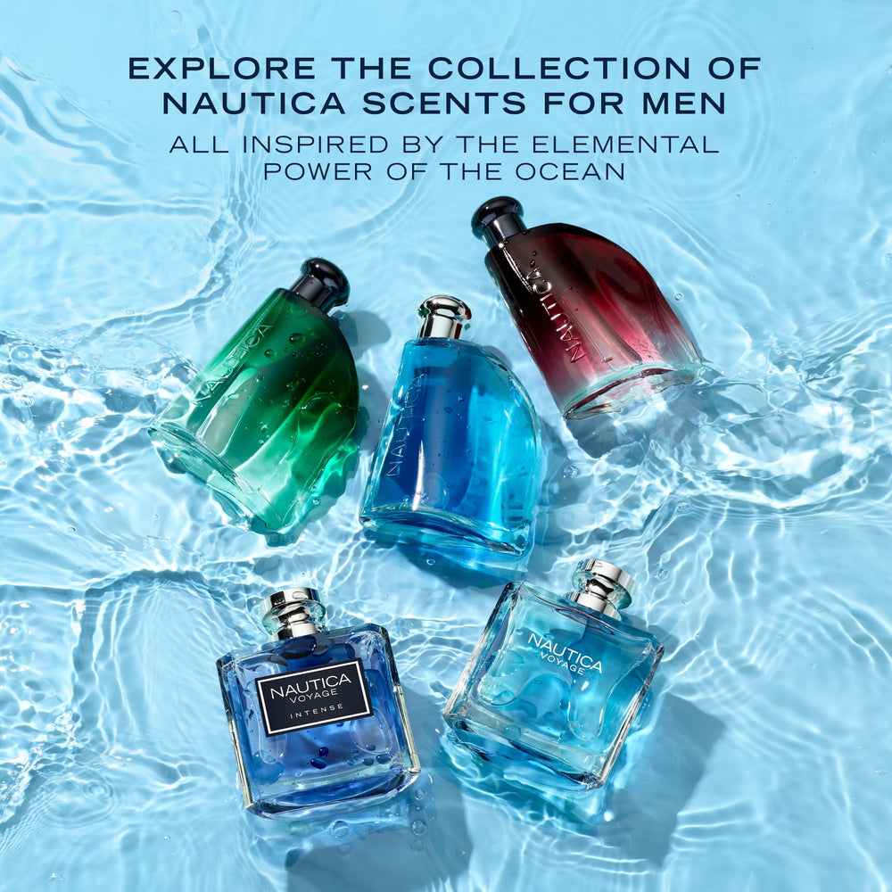 Nautica Voyage applied to pulse point demonstrating fresh scent longevity benefit