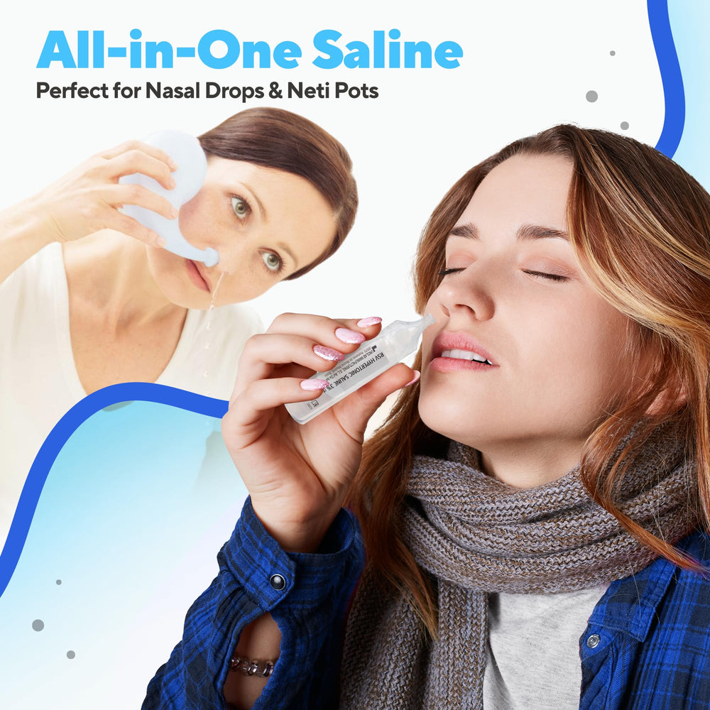 NAVEH PHARMA nasal relief saline used after outdoor exposure for comfort.