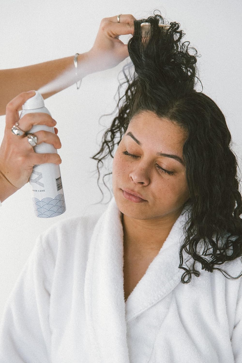 NAVY Dry Texture Spray textured hair closeup showing grip and fullness.