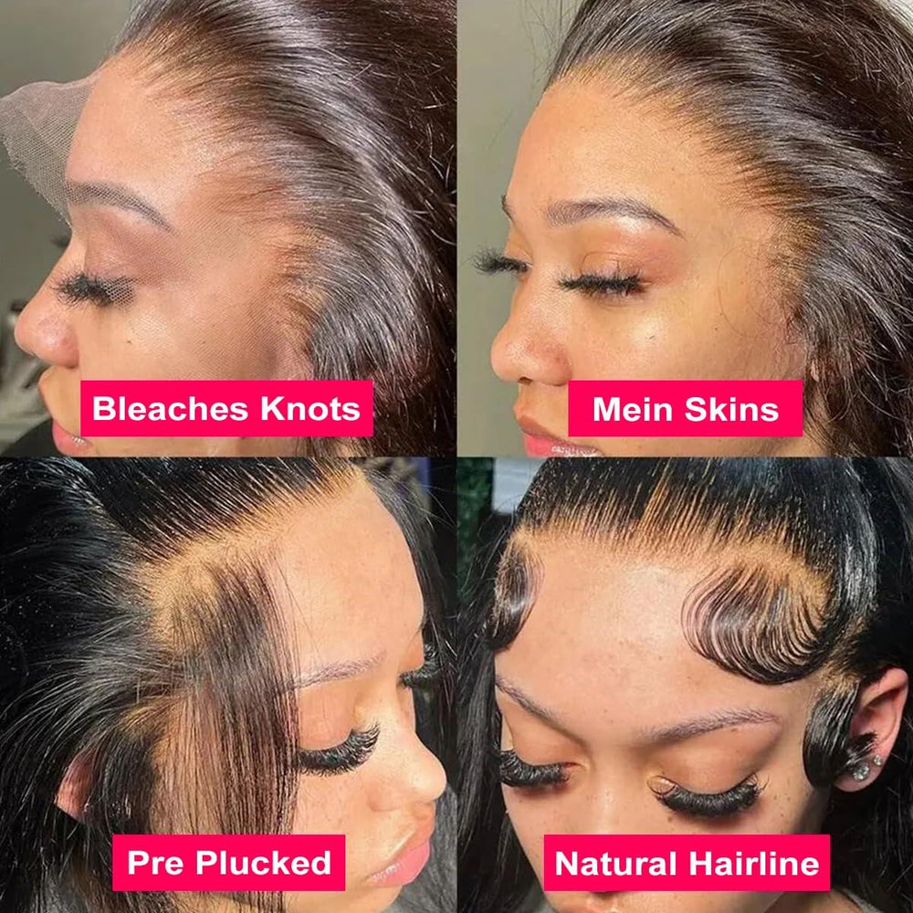 Nawpum 13x6 lace front with bleached knots preplucked for realistic scalp appearance.