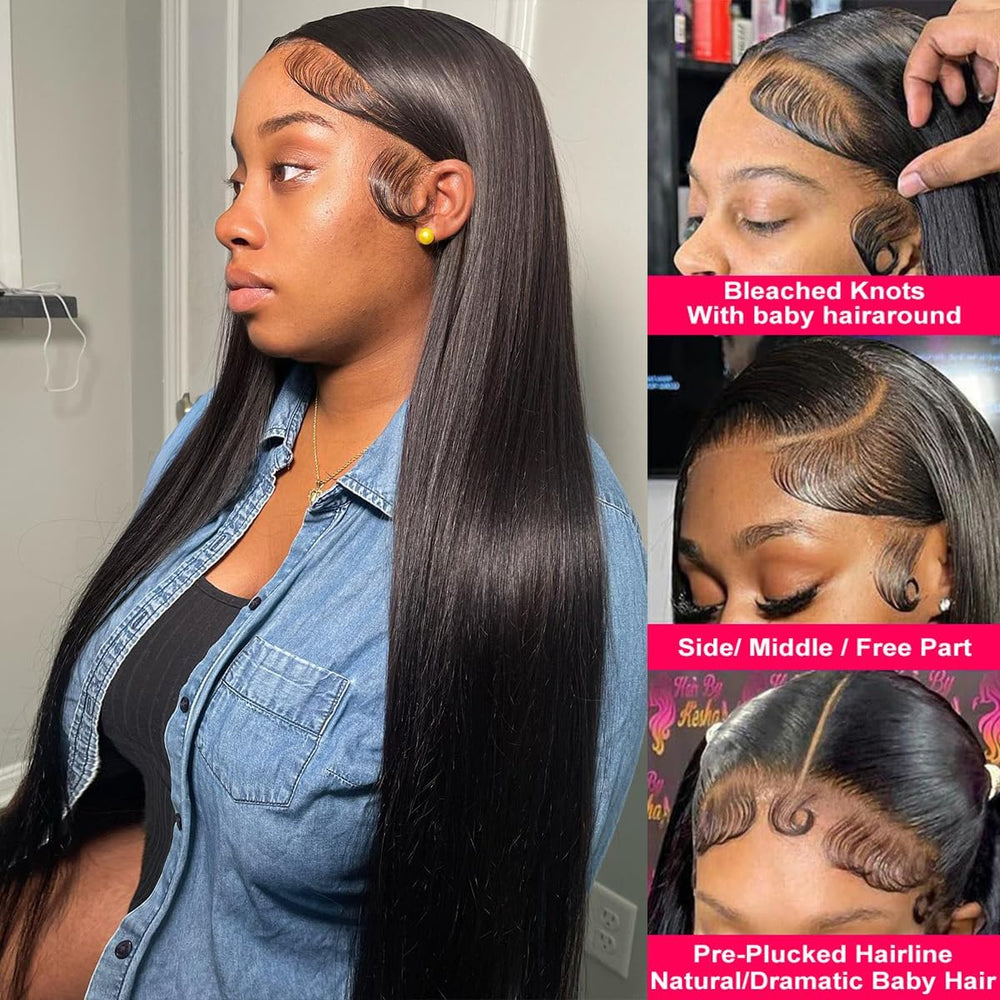 Nawpum 26inch lace-front wig back view shows even density from crown to ends.