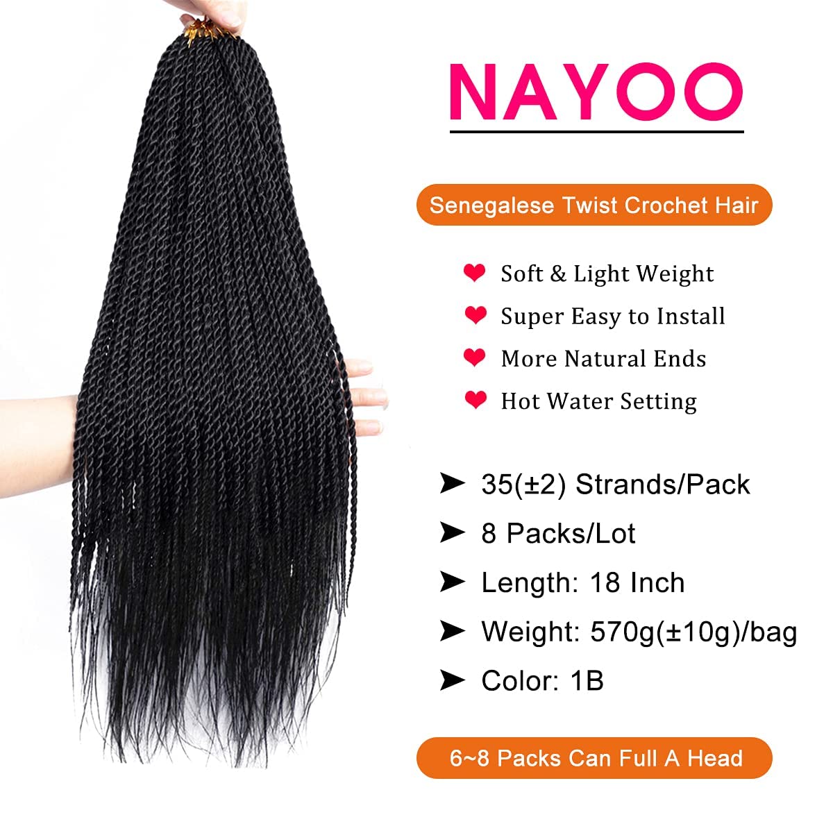 NAYOO low-temperature synthetic fiber close-up emphasizes lightweight, reusable hair.