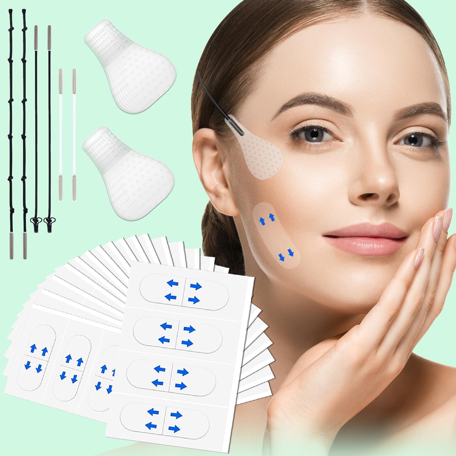 NBF Face Lift Tape Invisible With String packaging shows the complete 160-piece set.
