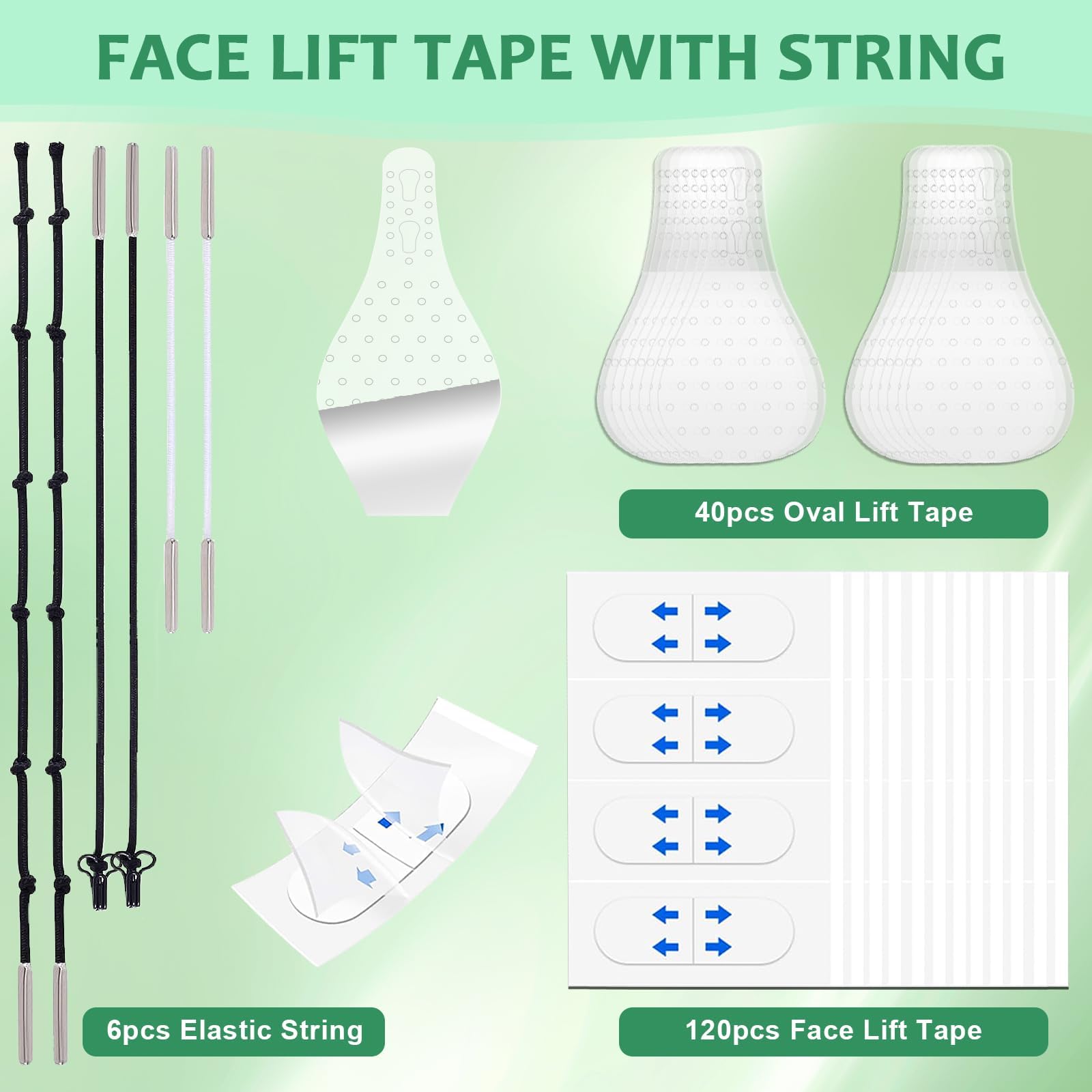 NBF Neck Lift Tape behind neck demonstrates discreet support for a tighter look.