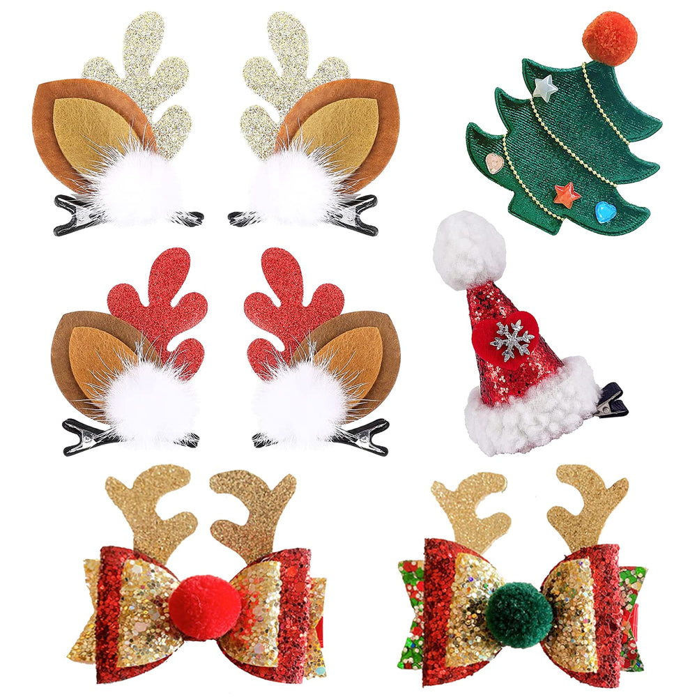 NBjiuyin Christmas hair clips antlers collection adds festive flair to everyday hairstyles