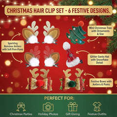 NBjiuyin Christmas hat hair clip creates cute seasonal accents for girls