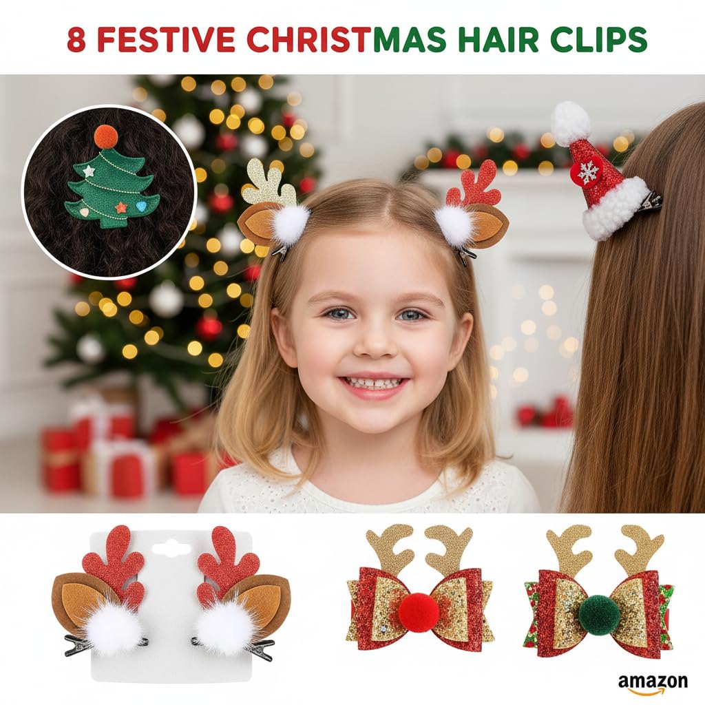 NBjiuyin festive daily hair accessories elevate casual outfits with holiday detail